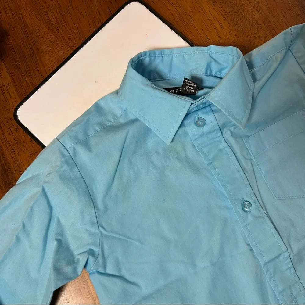 George Boys Light Blue Long Sleeve Dress Shirt — Size 6/7